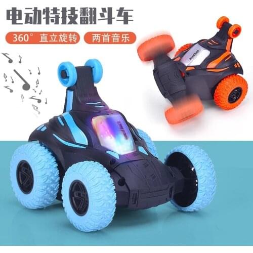 Tumble Stunt Car 360 Children Toys Drift Car Kids Koys Boy&Girl Gift Roll Car LED Light Music Car Flip Kids Robot