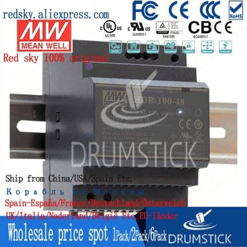 Steady MEAN WELL HDR-100-24 24V 3.83A meanwell HDR-100 92W Single Output Industrial DIN Rail Power Supply