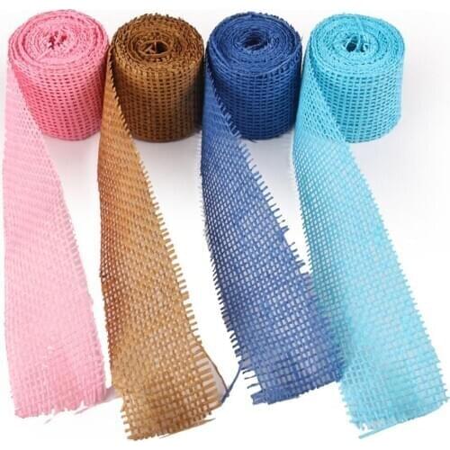 3m Burlap Mesh Net Ribbon Roll extra width ironed single fold tape for garment craft sewing diy Crafts Wedding Party Home Decor