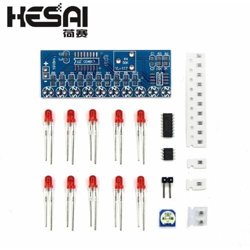 Smart Electronics Kits NE555+CD4017 Light Water Flowing Light LED Module DIY Kit