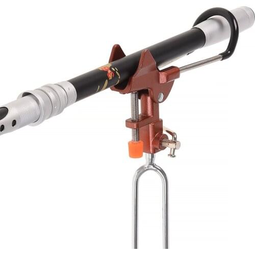Sea Rod Hand Rod Table Fishing Bracket Metal Ground Plug Fishing Aluminum Support Rod Bracket B Models 37*6.8CM