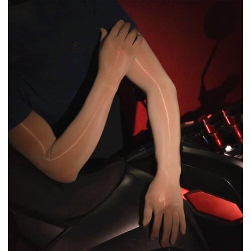 Breathable Sexy Oil Gloosy Sheer See Through Long Gloves 912 Pin Driving Glove Shiny Smooth Tights Stockings Luxury Candy Color