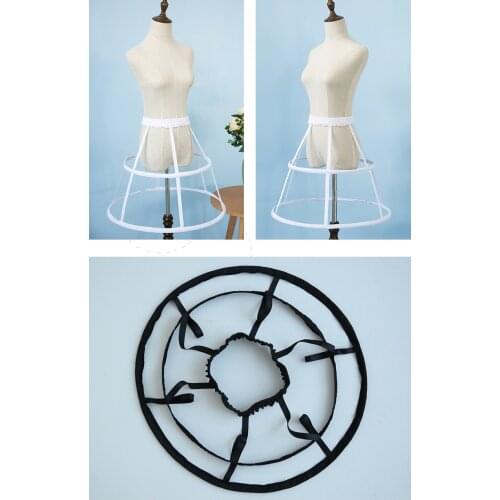 Lolita Bird Cage Cutout Crinoline Violent Fishbone Half-Length Slip Dress Adjustable Daily Tutu Skirt Cosplay Crinoline