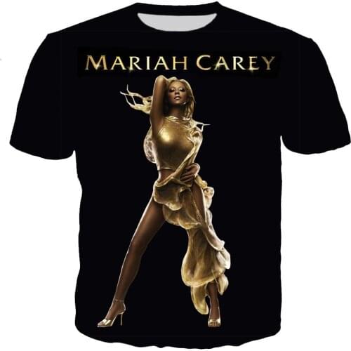 Popular Singer Mariah Carey 2021 New Fashion Hip Hop Style Oversized T Shirts Men Women 3D Mariah Carey Printed Summer T-shirt
