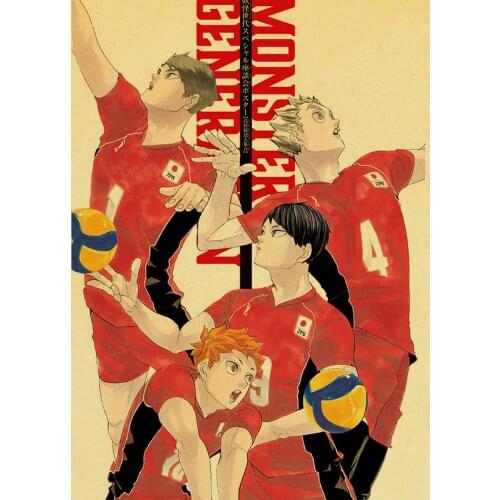 Japan Anime Haikyuu!!Series Retro Poster Anime Wall Decor Poster Wall Decor Art Decor Cartoon Home Decor Quality Canvas Painting