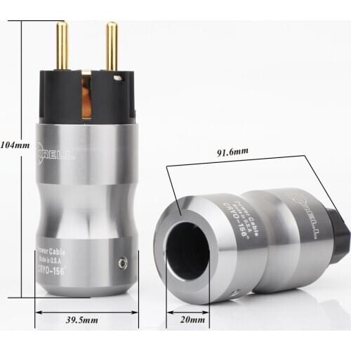 Krell Hifi audio 24K Gold plated EU Schuko version power AC plug