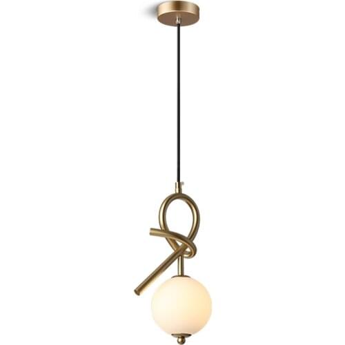 Nordic Creative White Glass Pendant Lights Restaurant Bar Dining Room Bedroom Lamp Gold Magic Bean Glass Hanging Lights Fixtures