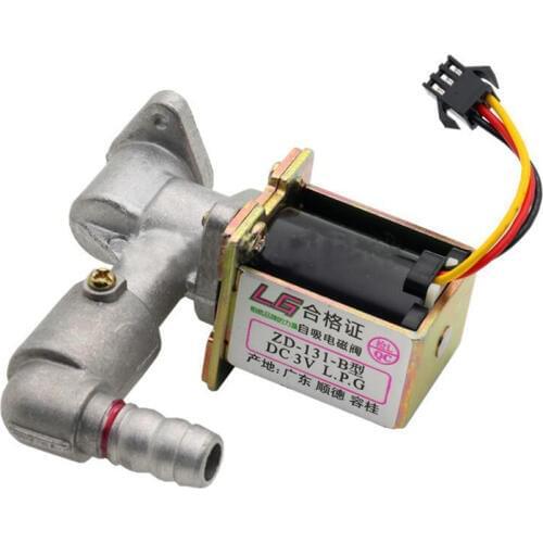 Gas Stove Universal Elbow 3V Solenoid Valve Self-Priming Valve Type Flameout Protection Gas Stove Cooker Accessories