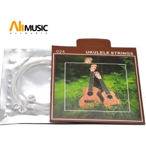 20 Sets Ukulele String White Nylon String for UKs 21/23/24 Inich 1st-4th String Set Pure White