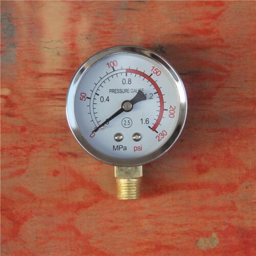 Air Compressor Air Pump Pressure Gauge Barometer Pointer Vertical Pressure Gauge 0-1.6KG Pressure Gauge