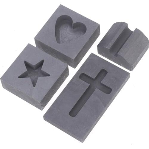 Jewelry Gold Silver Ingot Mold Graphite Crucible Mold Melting Metal Casting