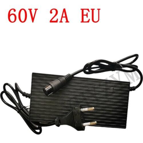 60V 2A Lithium Battery Charger European Standard Power Supply For Citycoco Harley Electric Scooter CE certification Replenisher