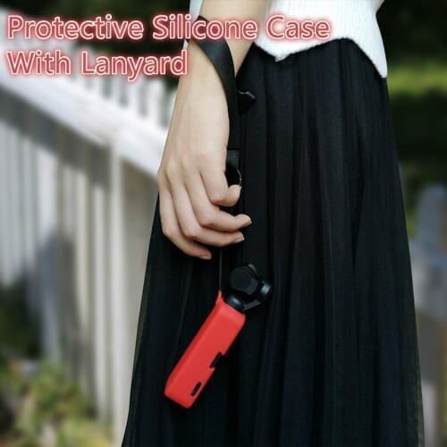 Protective Silicone Case With Lanyard For DJI OSMO POCKET Gimbal Stabilized Handheld Camera Accessories