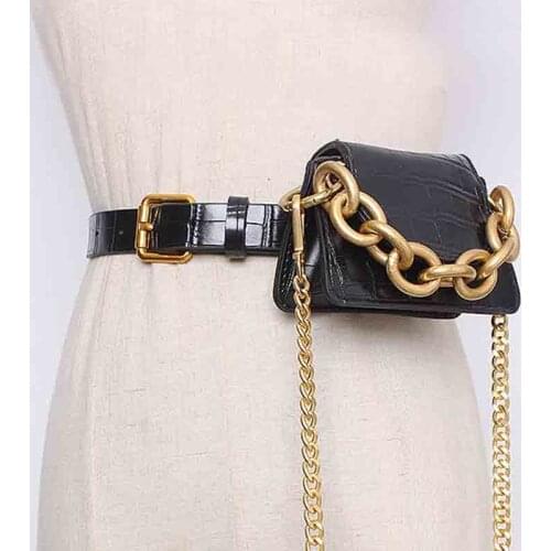 Women Waist Bag Mini Leather Crossbody Chest Bags For Women 2021 New Fanny Packs Womans Belt Bag Female Chain S houlder Purse