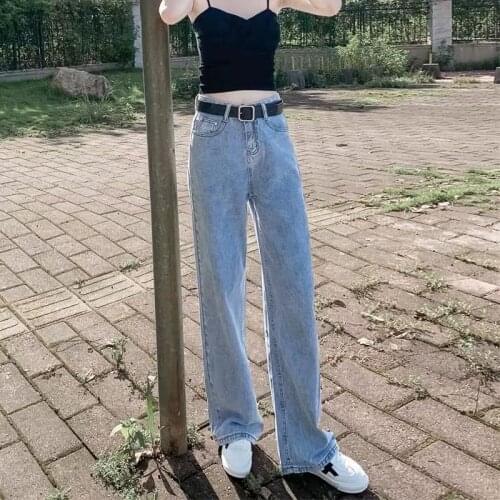 Woman Jeans Pants High Waist Spring Loose Straight Women Pantalones Vaqueros Mujer