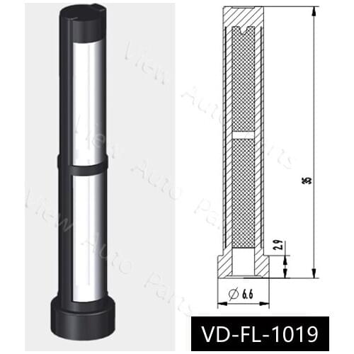 100pcs Fuel Injector Filter Stainless steel mesh strainer Wholesale top feed mpi auto parts Size 35*6.6*2.9mm VD-FL-1019
