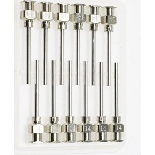 12pcs 1.5 inches 50mm Stainless Steel Syringe Dispensing Blunt Needle Tip Pin Adhesive Dispensing Needle stainless steel needle