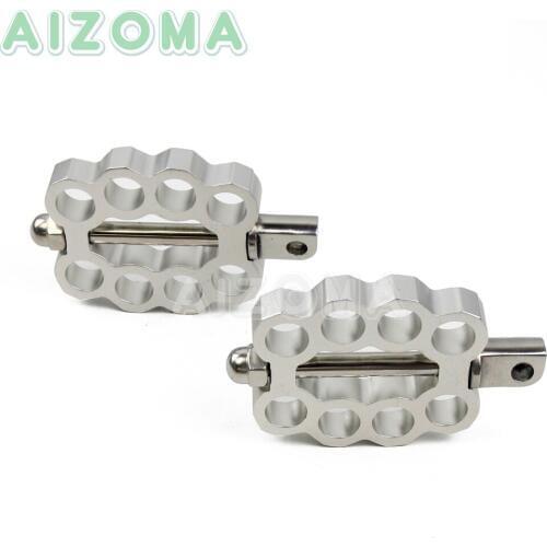 CNC Knuckle Footpegs Male Mount Footrests Motorcycle Foot Pegs Universal for Harley FatBoy 883 Sportster 883R 1200X 883N Custom