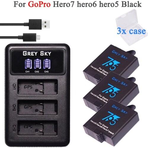 AHDBT 501 go pro 5 hero7 hero6 Hero5 battery + hero 6 battery charger for batterie for gopro 7 black for gopro hero 5