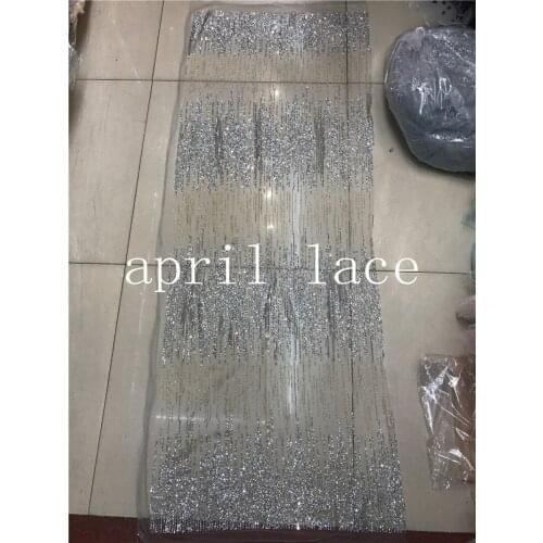 Ap2019 # 5 yards gold silver glitter small stripe glued glitter net tulle mesh sugar lace ship to all over the world