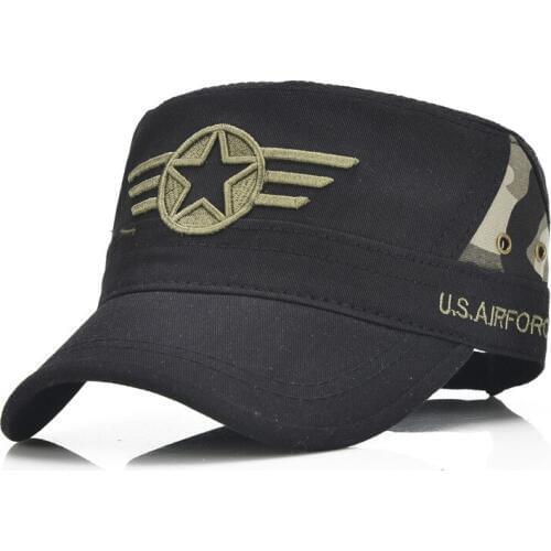 U.S. Airforce Embroidered Hat Men and Women Flat Top Hats Baseball Cap Camouflage Adjustable Tactical Cap