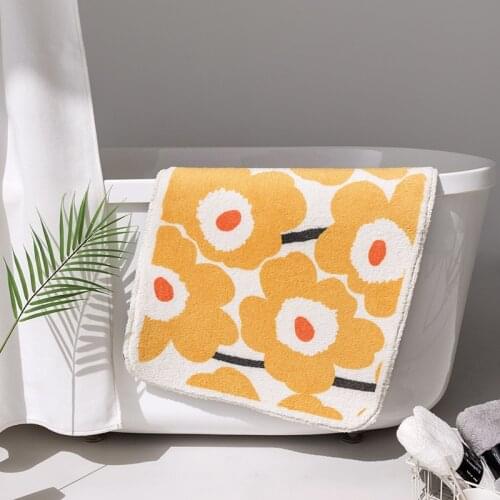 Flower Bedroom Carpet Decoration Absorbent Non-slip Bathroom Home Rugs Cartoon Minimalist Decor For Room Door Way Foot Mat