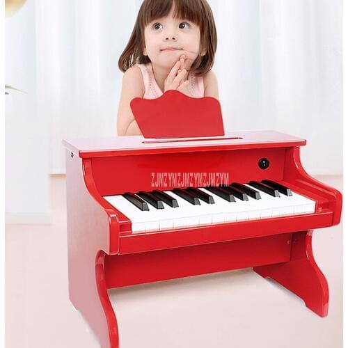 1-5 years old Baby Mini 25 Key Wooden Piano Toy Children Wood Keyboard Piano Children Small Acoustic Musical Instrument Toy