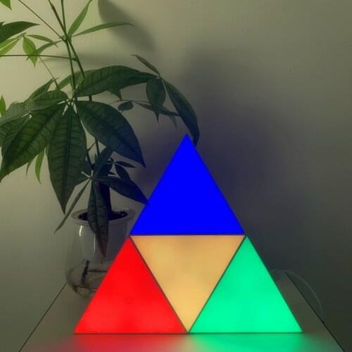 DIY Remote Control Touch Sensitive Quantum Lights LED Modular Triangle Wall Lights RGB Color-Changing Triangle Quantum Lamps