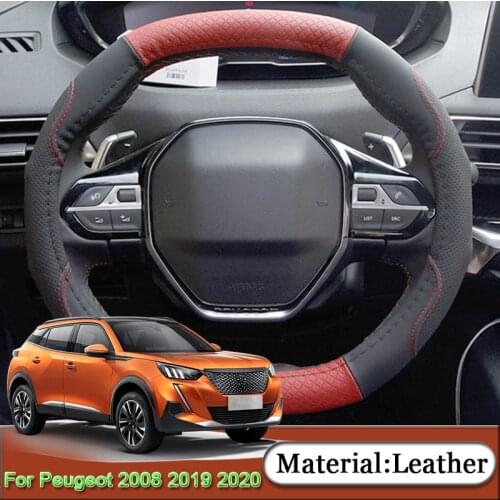 For Peugeot 2008 508 2019-2020 3008 4008 5008 2016-2019 208 e-208 2020 Car Steering Wheel Cover Car Steering-wheel Hub Accessory