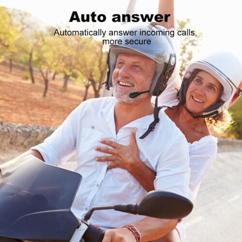 Black Bluetooth 5.0 Motorcycle Helmet Headset Earphone Speakers Hands Free