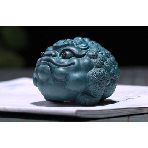 Hot Sale Toad Tea Pet Home Play Furnishing Articles Ore Mud Tea Table Tea Set Decoration