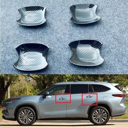 Chrome Side Door Bowl Car Bezel Molding Sticker Exterior Moulding For Toyota Highlander XU70 2020