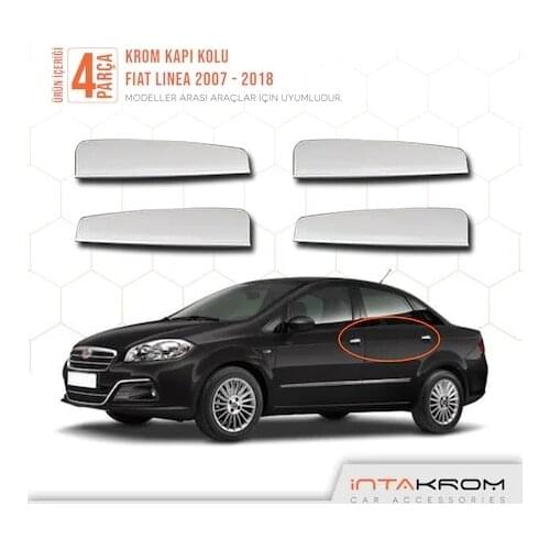 For Fiat Linea Chrome Door Handle Inner 4 Door 2007 and Above Chromium Styling Accessories Modified Door Chrome Parts