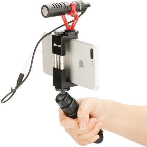 Ulanzi Lightweight Mini Phone Tripod with Detachable Ballhead Metal Tripod Mount for iPhone Samsung Xiaomi w BY-MM1 Microphone