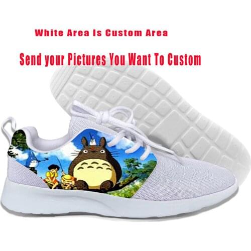 2019 Hot Cool Fashion High New Summer Sneakers Handiness Casual Shoes 3D Print Cartoon Funny Cute Totoro Hayao Miyazaki Ghibli