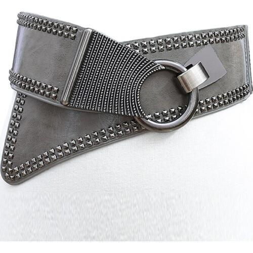 Fashion Ladie Vintage Style Waist Belt Super Wide PU Adjustable Waistband Shirt Slimming Corset Cummerbund Girdle Belt Women