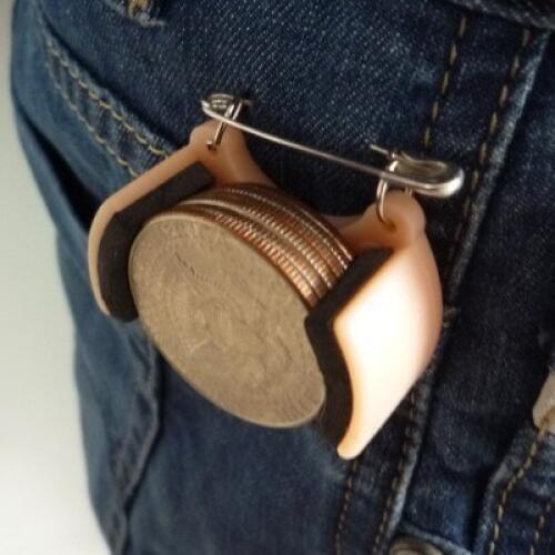 Coin from empty hand gimmick coin metal holder coin dumper magic tricks magic props