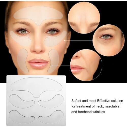 Anti Wrinkle Pad Set Forehead Neck Wrinkle Remover Anti Wrinkle Pad Set Reusable Silicone Patch Skin Care Forehead Lifting