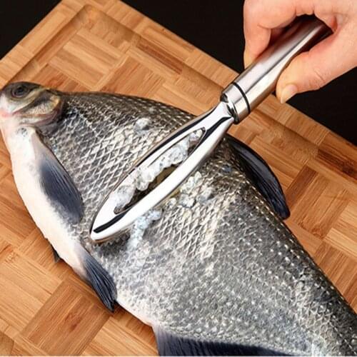 Stainless Fish Scales Scraping Graters Fast Remover Cleaner Kill-Fish knife bone tweezers Kitchen accessories Gadget