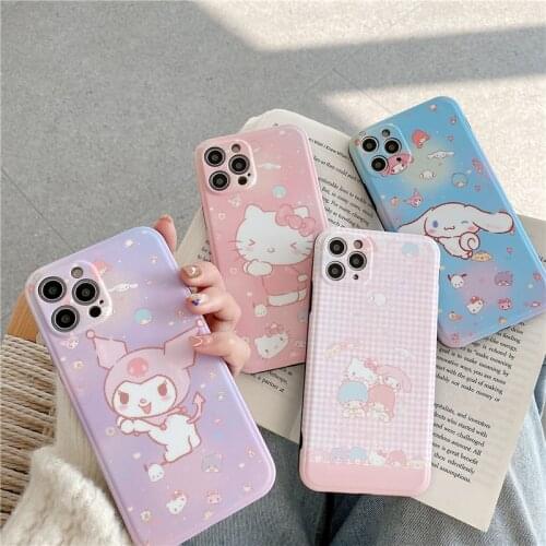 New Anime Big Ears Puppy Kitty Phone Cases for iPhone 12 Cartoon Cute Girl Character Covers for iPhone 11/7/8/X/XR/XS/MAX
