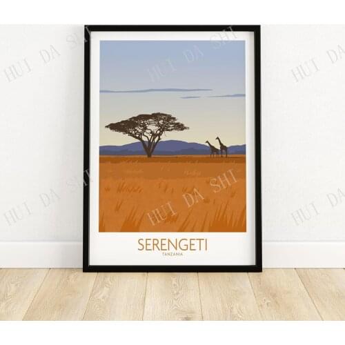 Serengeti National Park Poster Print | Wall Art | Travel Poster | Artwork | Art Print Gift Idea