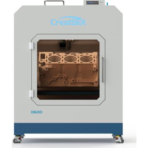 Industrial Creatbot 3d printer D600 Dual extruder 600*600*600mm Large Size Metal Printer 3.0mm ABS PLA filaments
