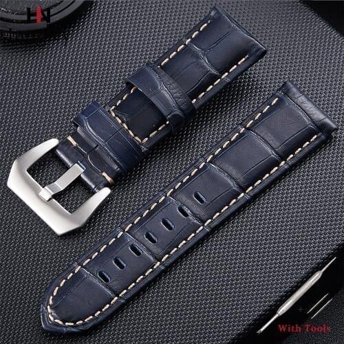 Watchband For Wristwatch Straps 20mm/22mm/24mm/26mm Genuine Leather Bamboo knot Comfortable Watch Bands Watches Accessories