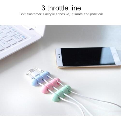 Self-adhesive Kitchen Wire Organizer Kitchen Wire Fixing Gadget Desktop Wire Storage Holder Accessories UBS Data Cable Storage