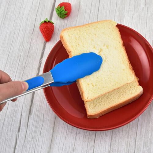 Food Grade Silicone food tong Kitchen Tongs utensil Cooking Tong clip Clamp accessories Salad Serving BBQ tools