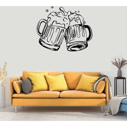 Modern Bar Beer Pub Wall Decal Alcohol Window Design Decor For Bar Pub Club Kitchen Decoration Vinyl Wall Stickers ph494
