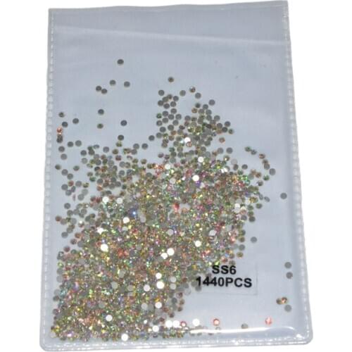 SS3-SS12 1440pcs AB Crystal Glitter Stone 3D Non Hotfix Flatback Nail Art Rhinestones for Decorations Shoes Dancing Decoration