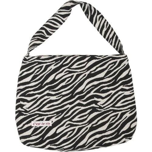 Shoulder Bag 2021 New Jacquard Fabric Round Barrel Underarm Bag Simple and Convenient Handbag Fashion High-Quality Women Bags