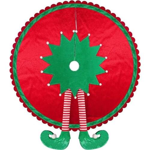 Elf Foot Christmas Tree Skirt Non-woven Fabric Xmas Tree Decoration Apron Floor Mat New Year 2022 Christmas Decoration For Home