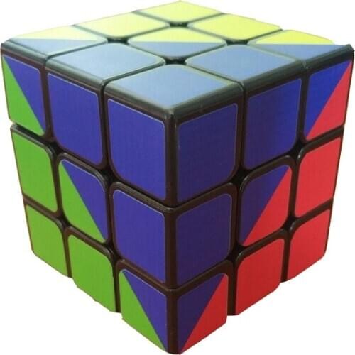 ZCUBE Colorful Sticker 3x3x3 Cube 3x3 Cubing Speed Professional 3 Player Triangle Shape Twist Educational Kid Toys